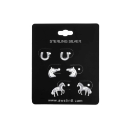 AWST Sterling Silver Assorted Earrings, Set of 3