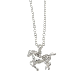 AWST Galloping Horse Necklace with Cowboy Hat Gift Box