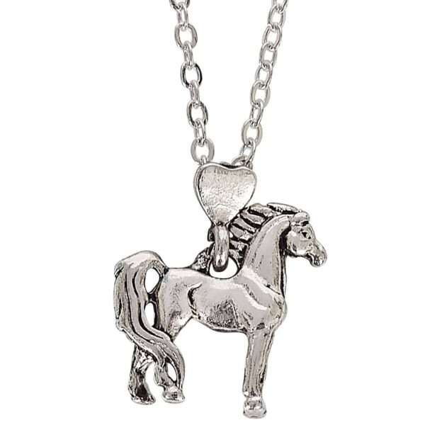 Necklace with Playful Horse Pendant